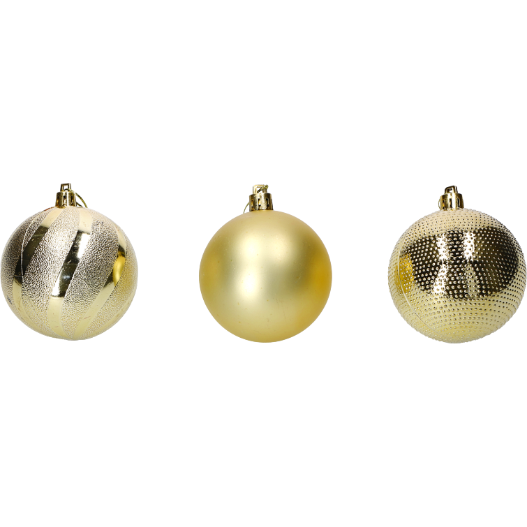 VESTIAMO CASA GRAN NATALE - Palle di Natale Oro set 24 pezzi diametro 6 cm