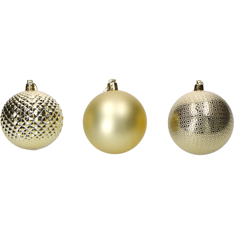 VESTIAMO CASA GRAN NATALE - Palle di Natale Oro set 12 pezzi diametro 8 cm