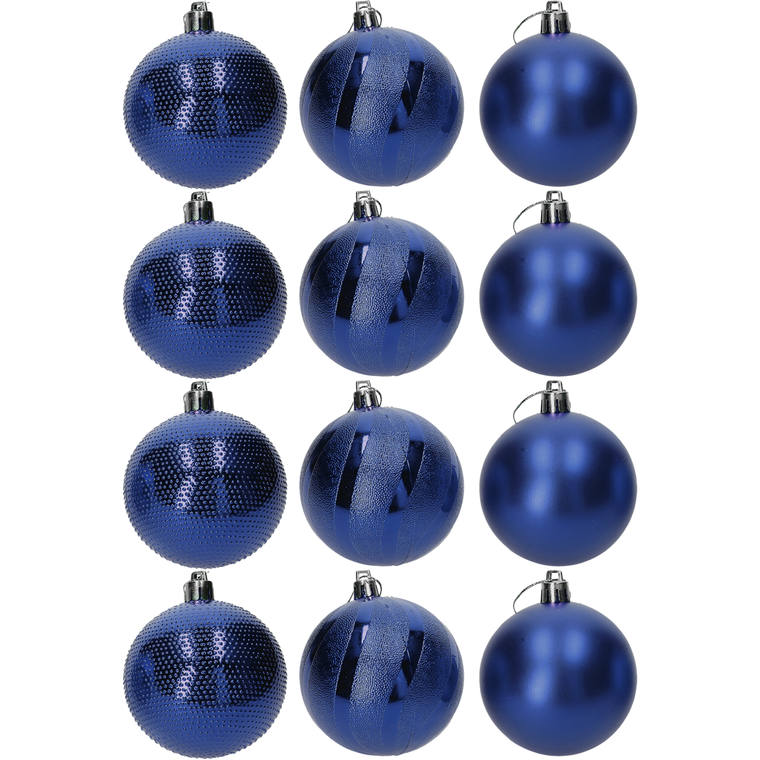 VESTIAMO CASA GRAN NATALE - Palle di Natale set 12 pezzi Blu diametro 8 cm