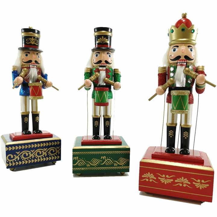 VESTIAMO CASA GRAN NATALE - Schiaccianoci Soldato Carillon in legno h30 cm - Decorazione natalizia