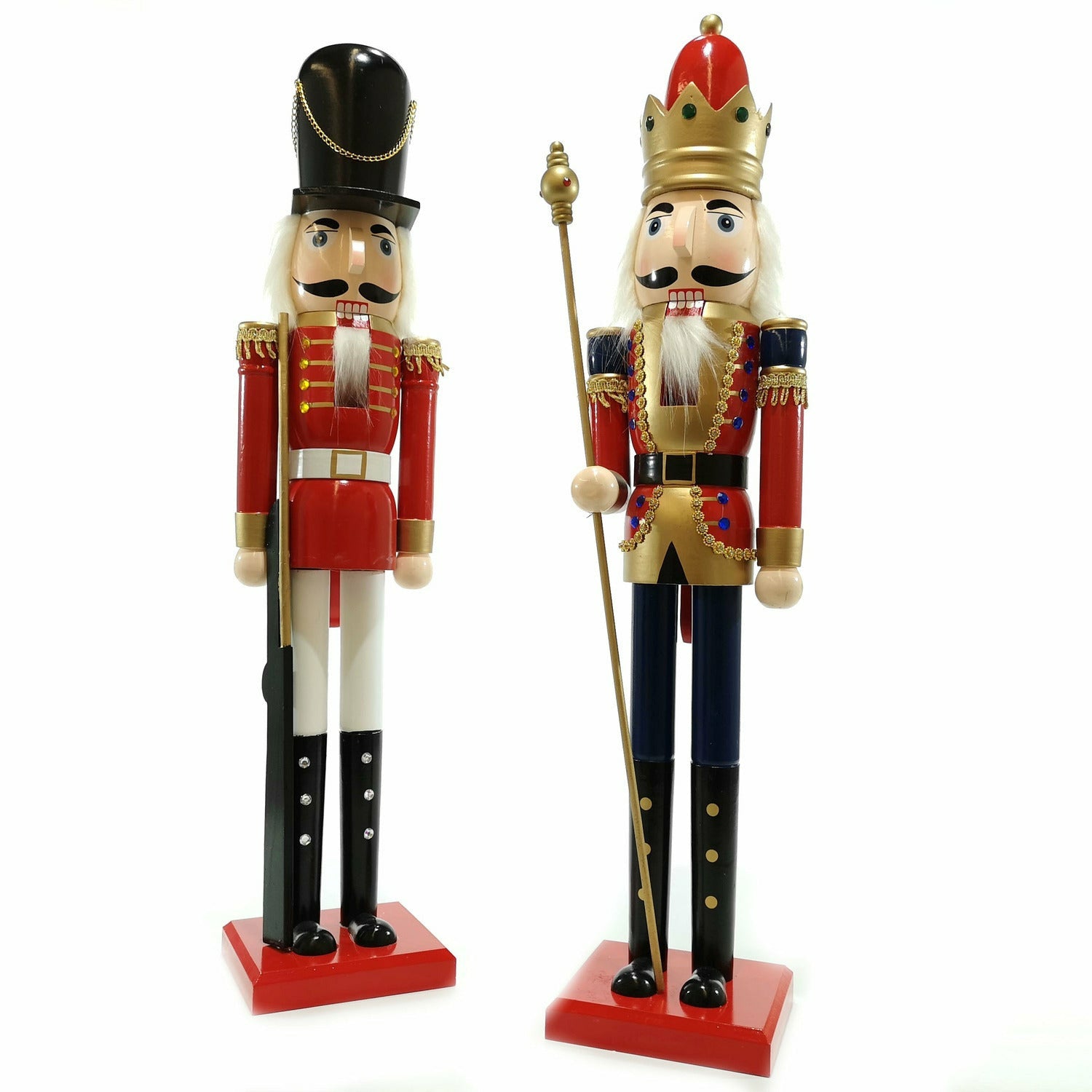 VESTIAMO CASA GRAN NATALE - Schiaccianoci Soldato in legno h82 cm - Decorazione natalizia