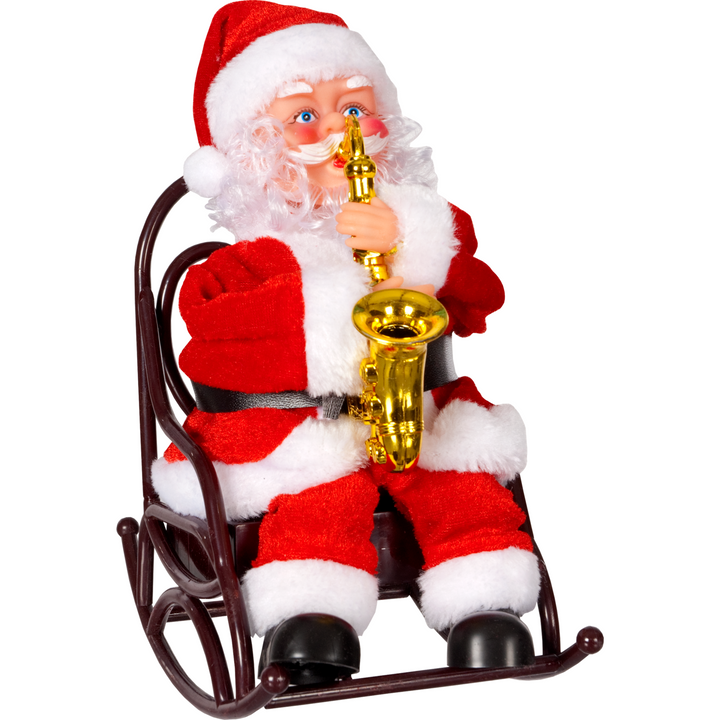 VESTIAMO CASA GRAN NATALE - Babbo Natale seduto con strumenti musicali h24 cm