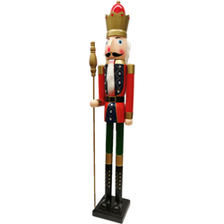 VESTIAMO CASA GRAN NATALE - Schiaccianoci Soldato in legno h150 cm - Decorazione natalizia
