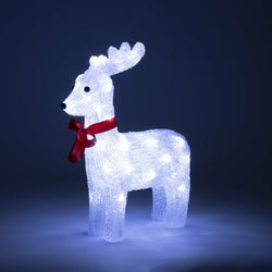 DICTROLUX - Renna luminosa 40 Led bianco freddo h35 cm - Decorazione natalizia