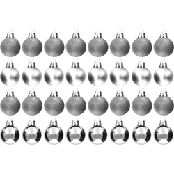 VESTIAMO CASA GRAN NATALE - Palle di Natale silver mix diametro 3cm - set 32 pezzi