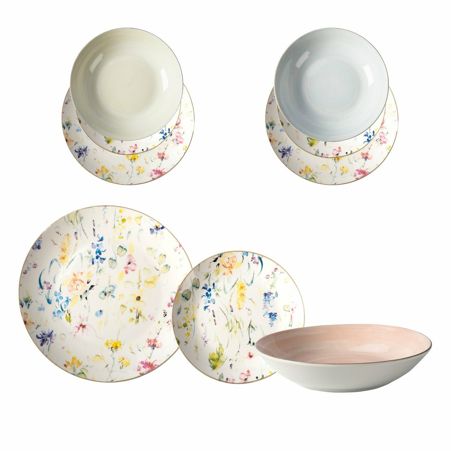 GUSTO CASA - Servizio di piatti Cloride in porcellana 18 pezzi