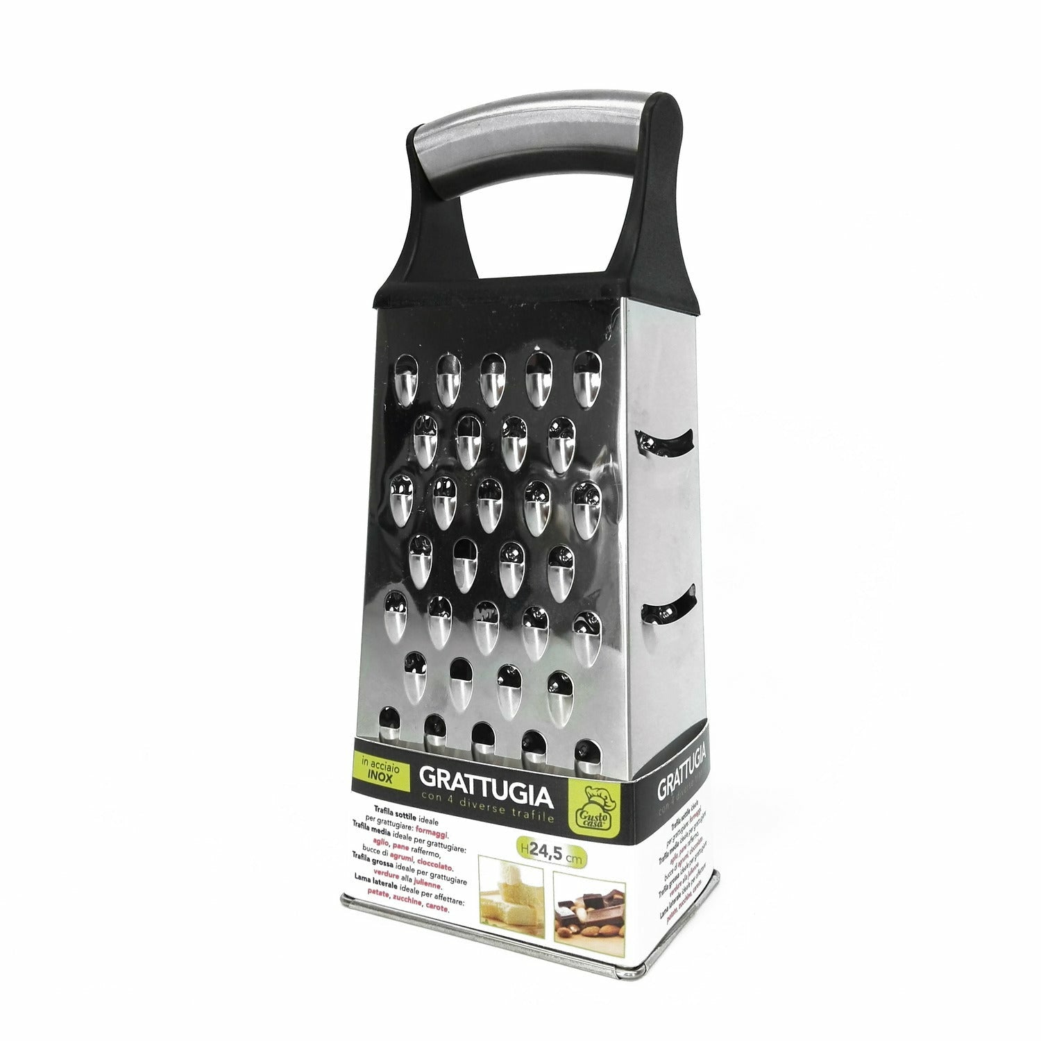 GUSTO CASA - Grattugia in acciaio inox - h24,5 cm