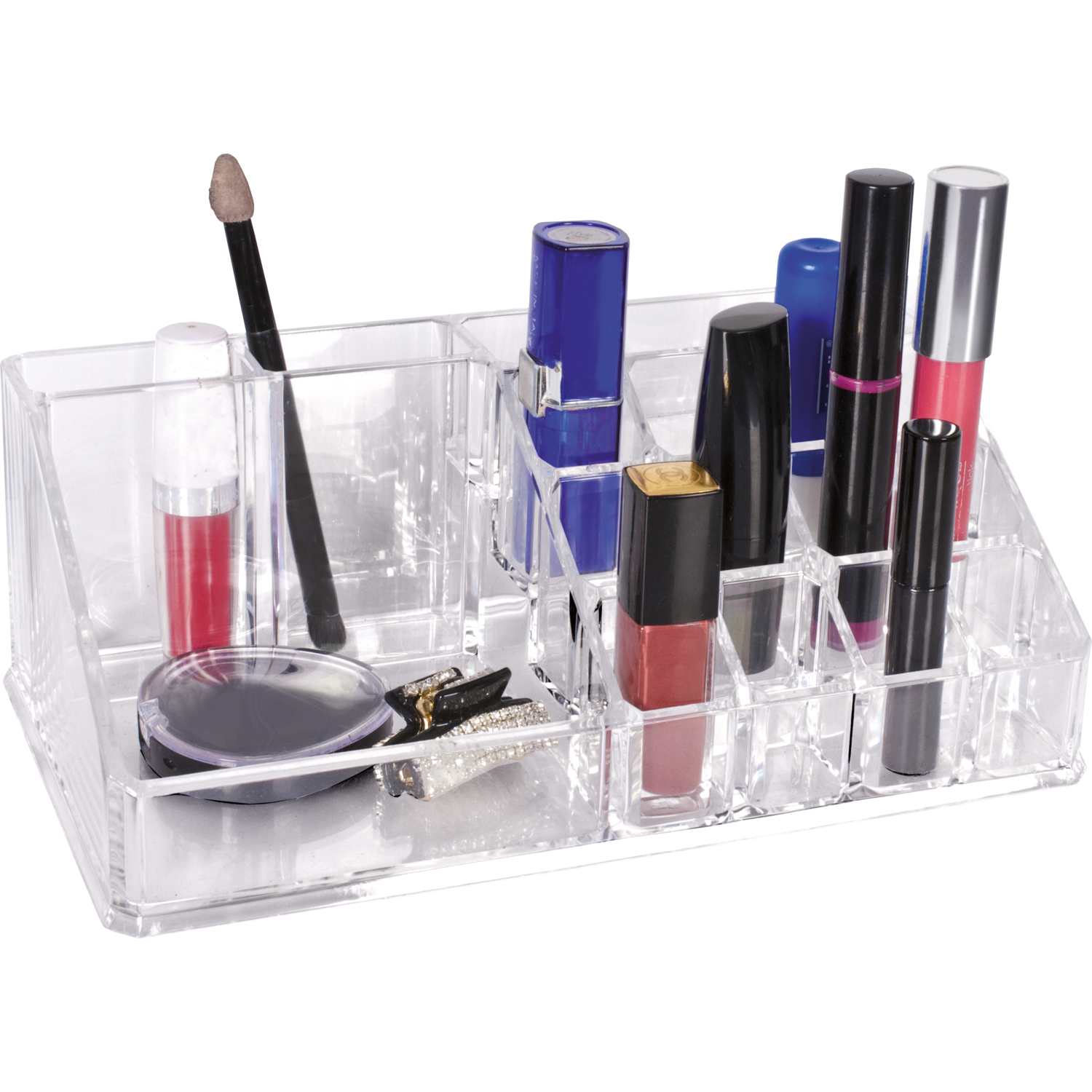 VESTIAMO CASA - Portacosmetici Trasparente 16 Posti h8x21,8x12,5 cm