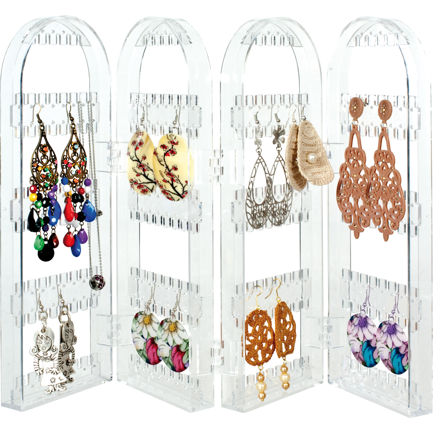 VESTIAMO CASA - Pannello Portagioie Richiudibile 4 Ante - h28,5x42 cm