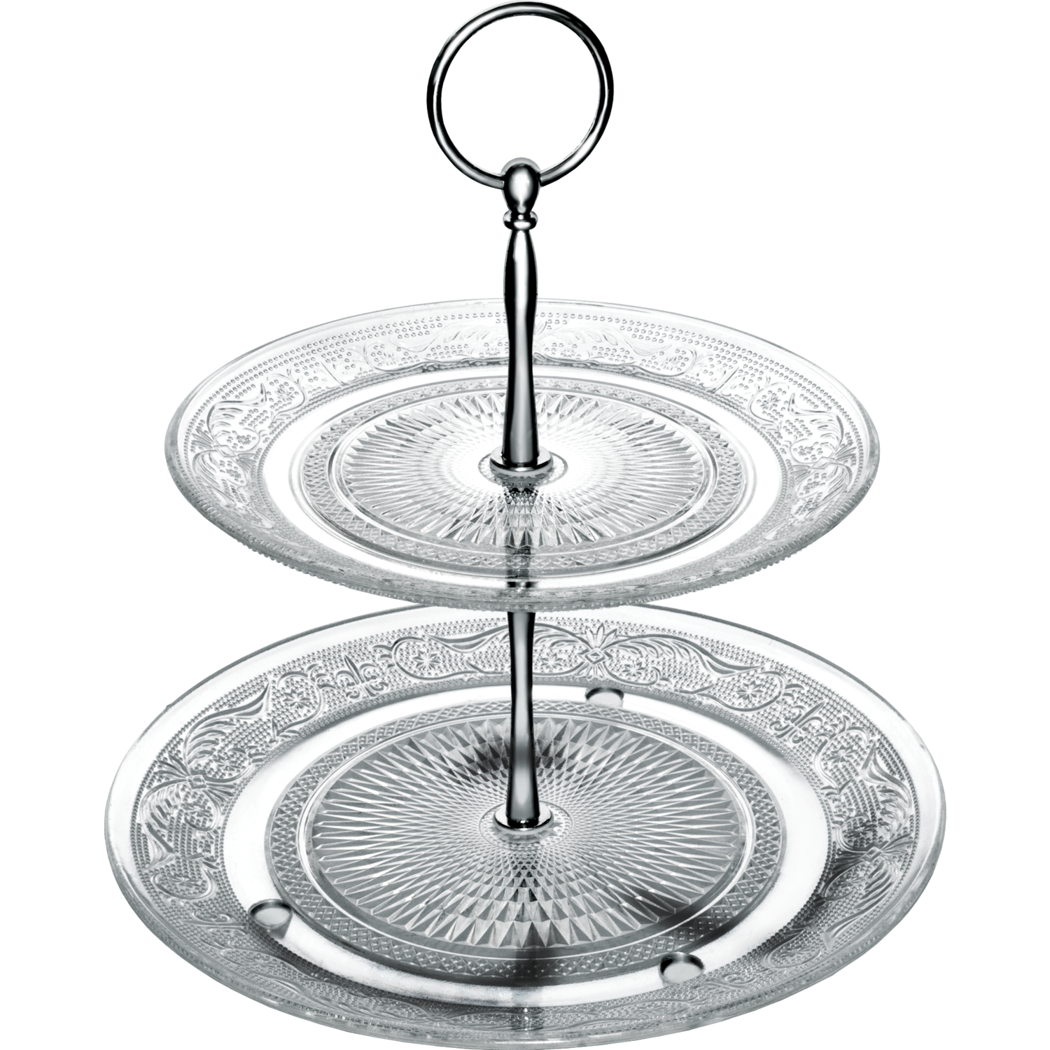 GUSTO CASA - Alzata in vetro 2 piani - h23 cm