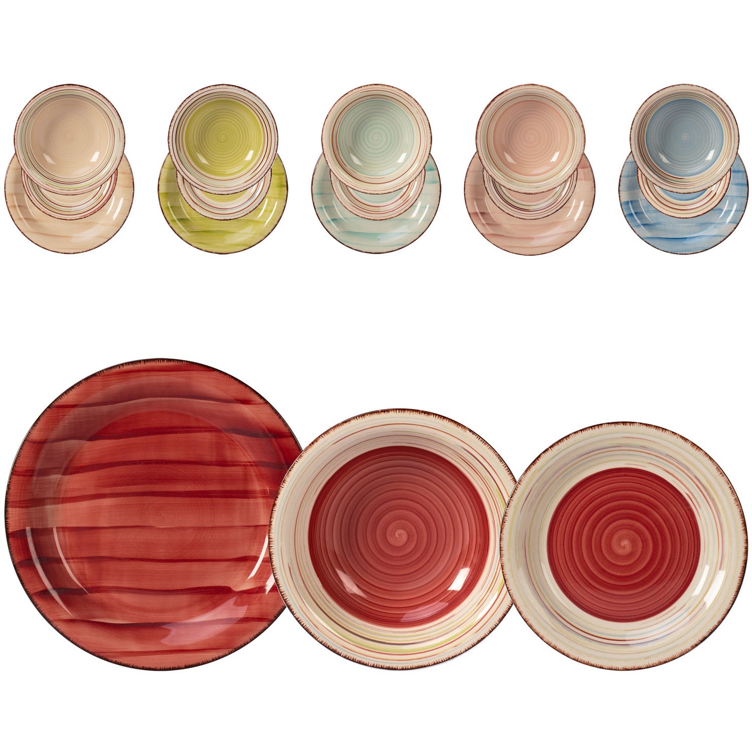 GUSTO CASA - Servizio di piatti Melfi in stoneware 18 pezzi