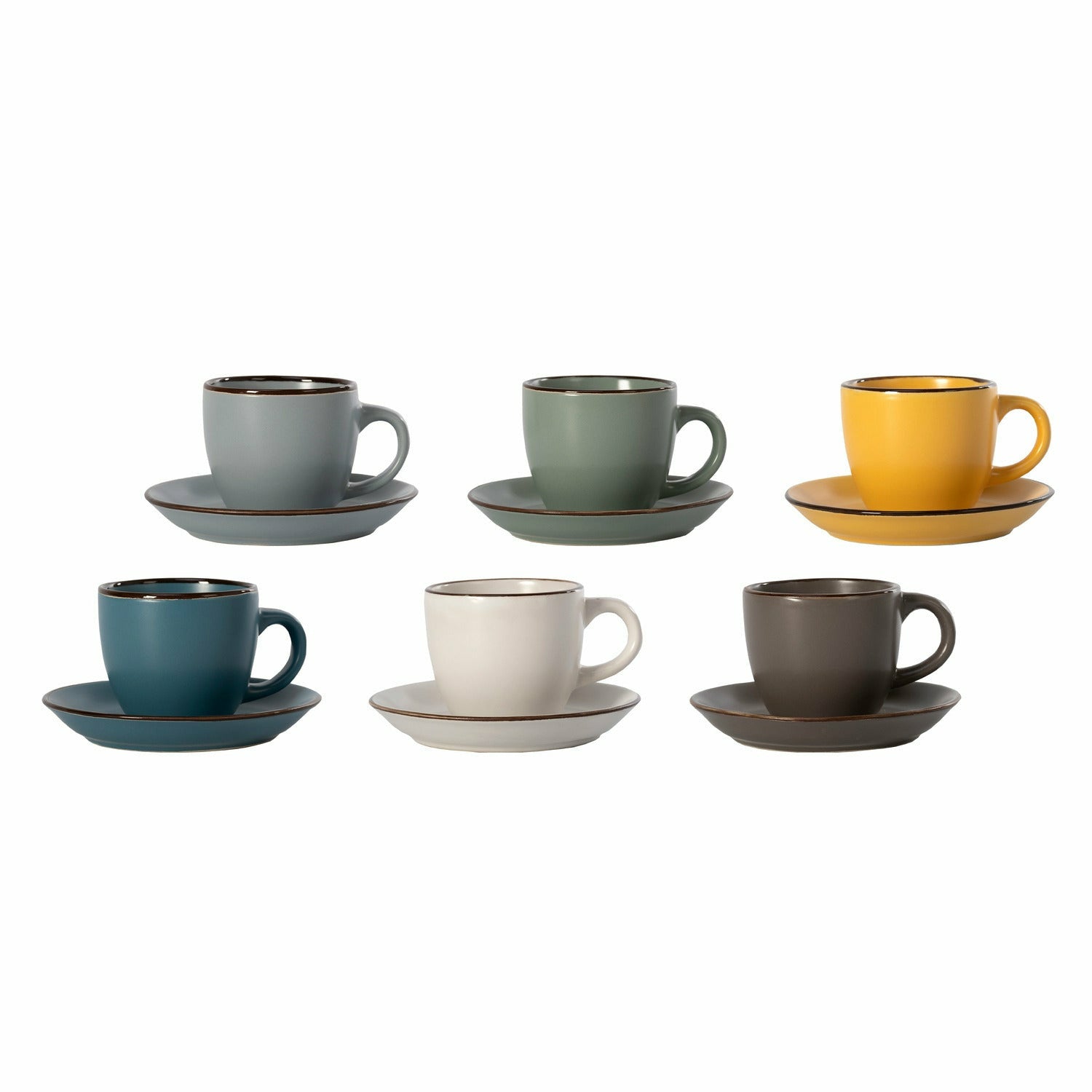 GUSTO CASA - Servizio da caffè in stoneware colorate Juanita Multicolor