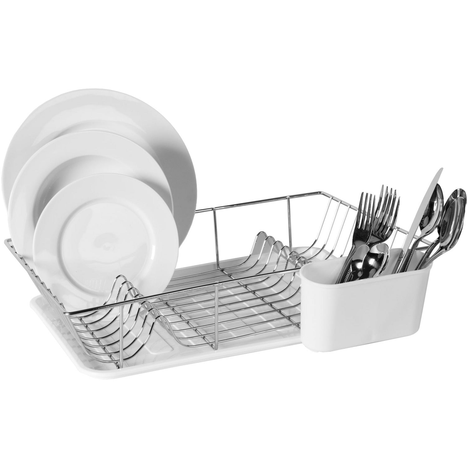 GUSTO CASA - Scolapiatti in Metallo Cromato 18 Posti h9x48x30 cm