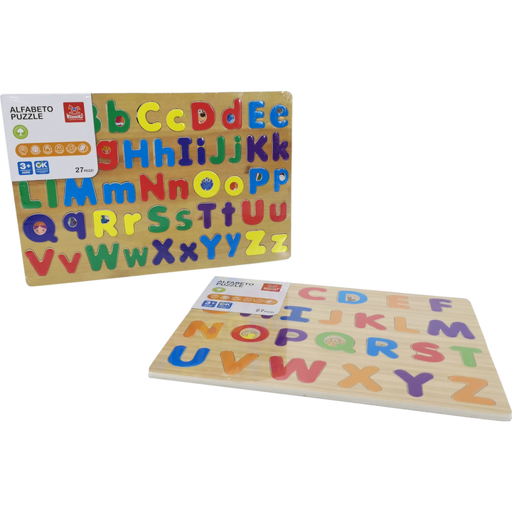 TU GIOCHI - Alfabeto puzzle di legno - 38x28 cm
