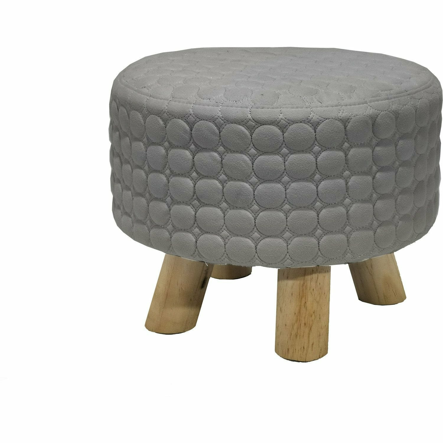 VESTIAMO CASA - Pouf tondo Grigio - h24 cm diametro 28 cm