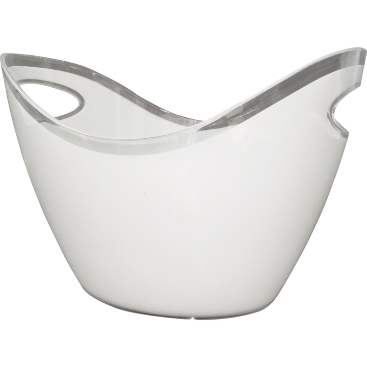 GUSTO CASA - Secchiello per Ghiaccio Ovale Bianco 10 litri - h24x35x26 cm