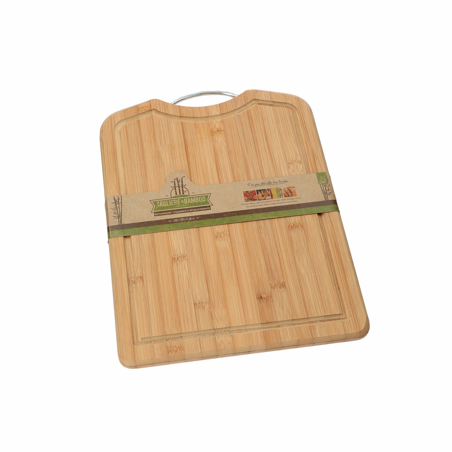 GUSTO CASA - Tagliere Rettangolare in Bamboo - 39x30 cm