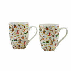 AD TREND 1 Pezzo Tazzone Tazza Latte Mug Bone China 250 ml 2 Colori 4  Decori : : Casa e cucina