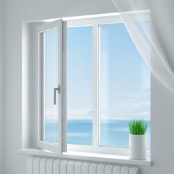 VESTIAMO CASA GIARDINO - Zanzariera Velcro per finestra Bianco 130x150 cm