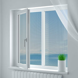 VESTIAMO CASA GIARDINO - Zanzariera Velcro per finestra Antracite 150x180 cm