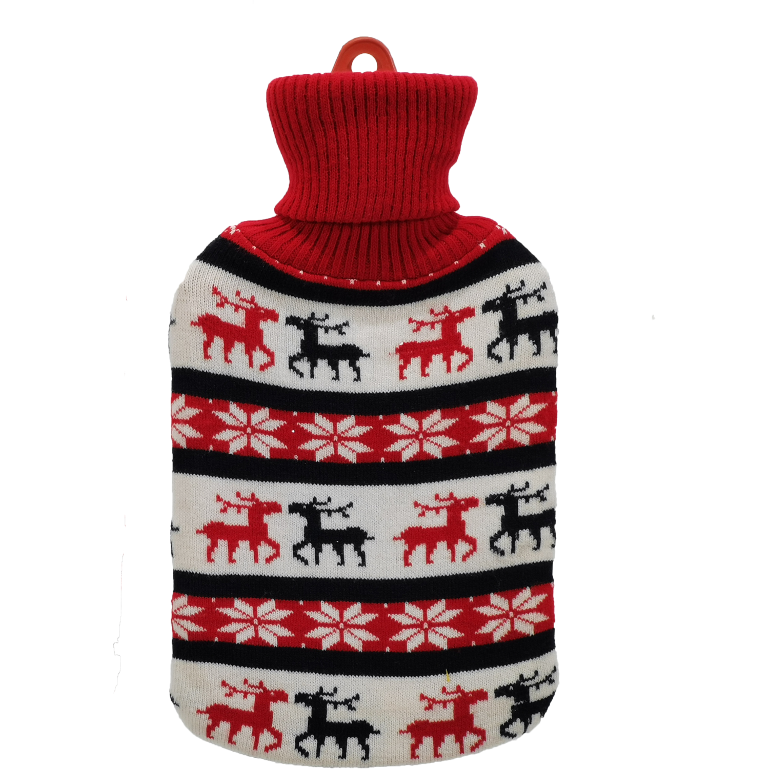 VESTIAMO CASA GRAN NATALE - Borsa Acqua Calda con Cover Natalizia in Maglia 2 Litri