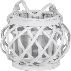VESTIAMO CASA - Lanterna portacandele bianca - h16 cm diametro 20 cm