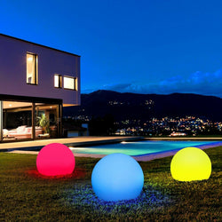 DICTROLUX - Lampada solare multicolor da esterno con telecomando - diametro 35 cm