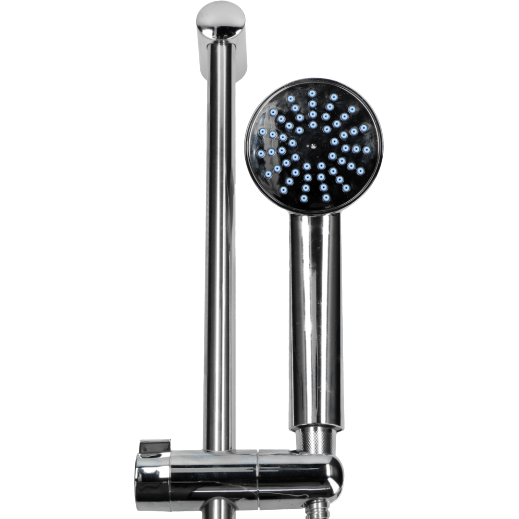 VESTIAMO CASA - Set Doccia con Saliscendi Silom – 1 Getto, con Doccetta e Flessibile da 1,5 m