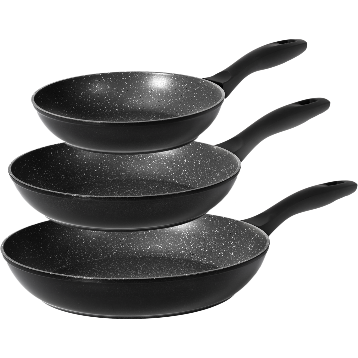 GUSTO CASA - Padella antiaderente Linea Black Sky - set 3 pezzi