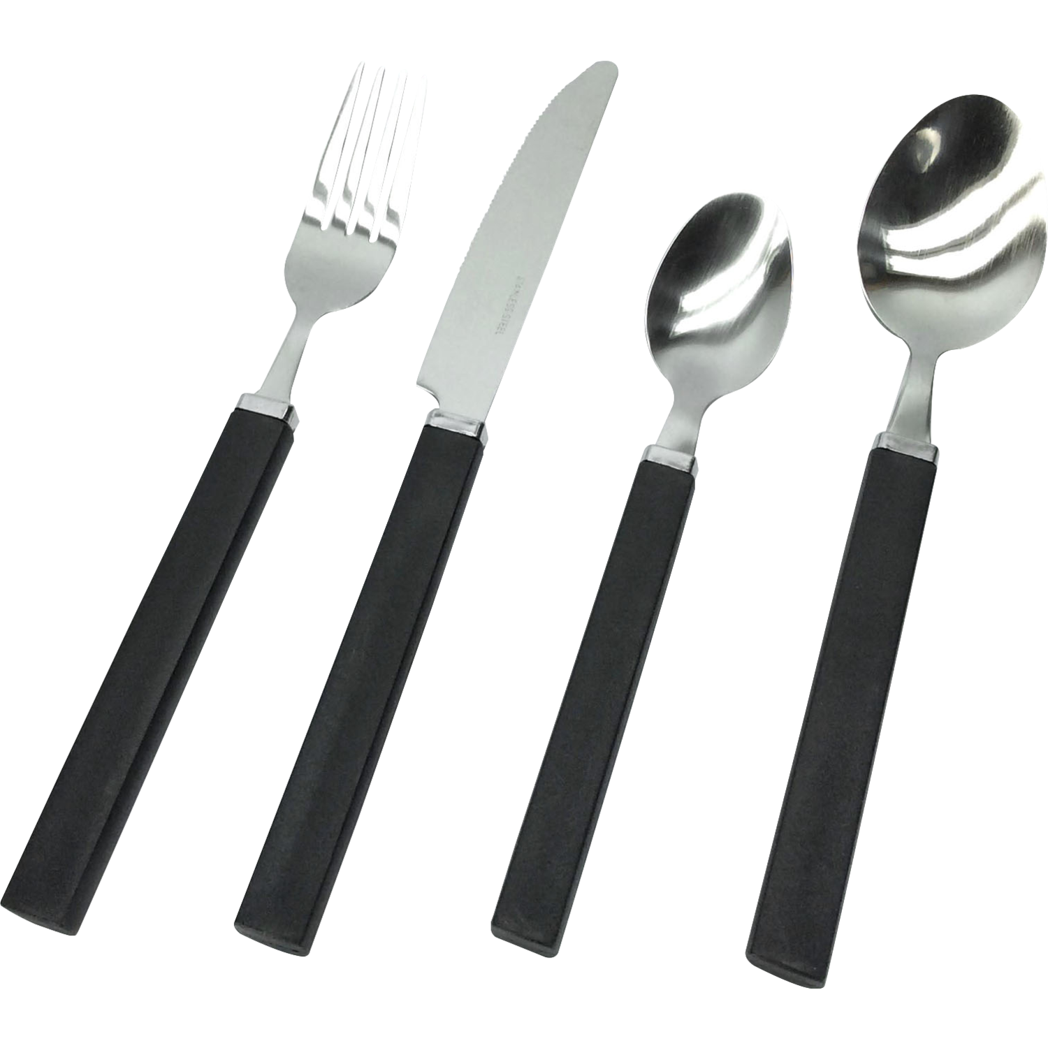 GUSTO CASA - Servizio posate in acciaio inox 24 pezzi Jolie Nero