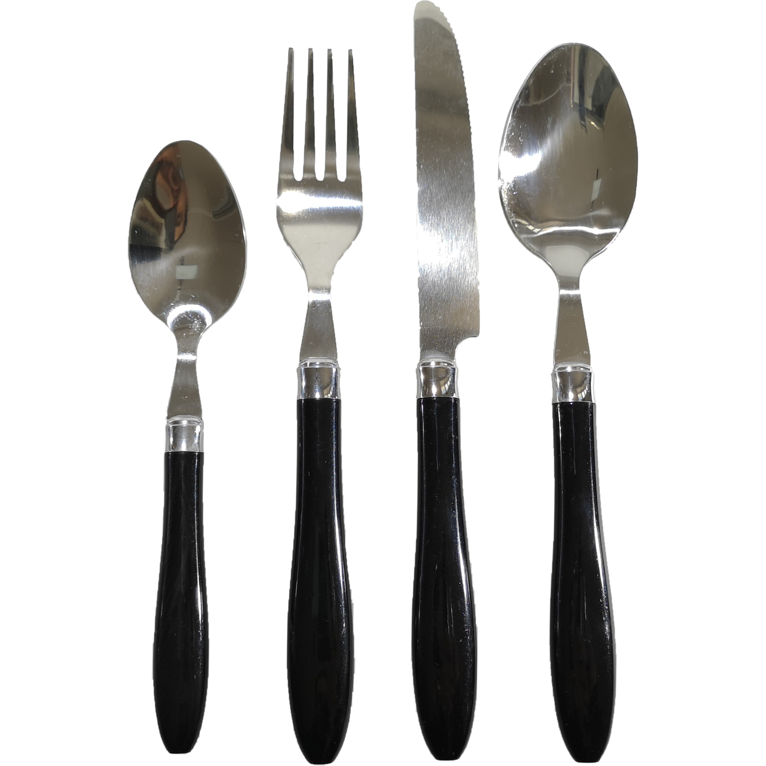 GUSTO CASA - Servizio posate 24 pezzi colore nero in acciaio inox - Kharisma