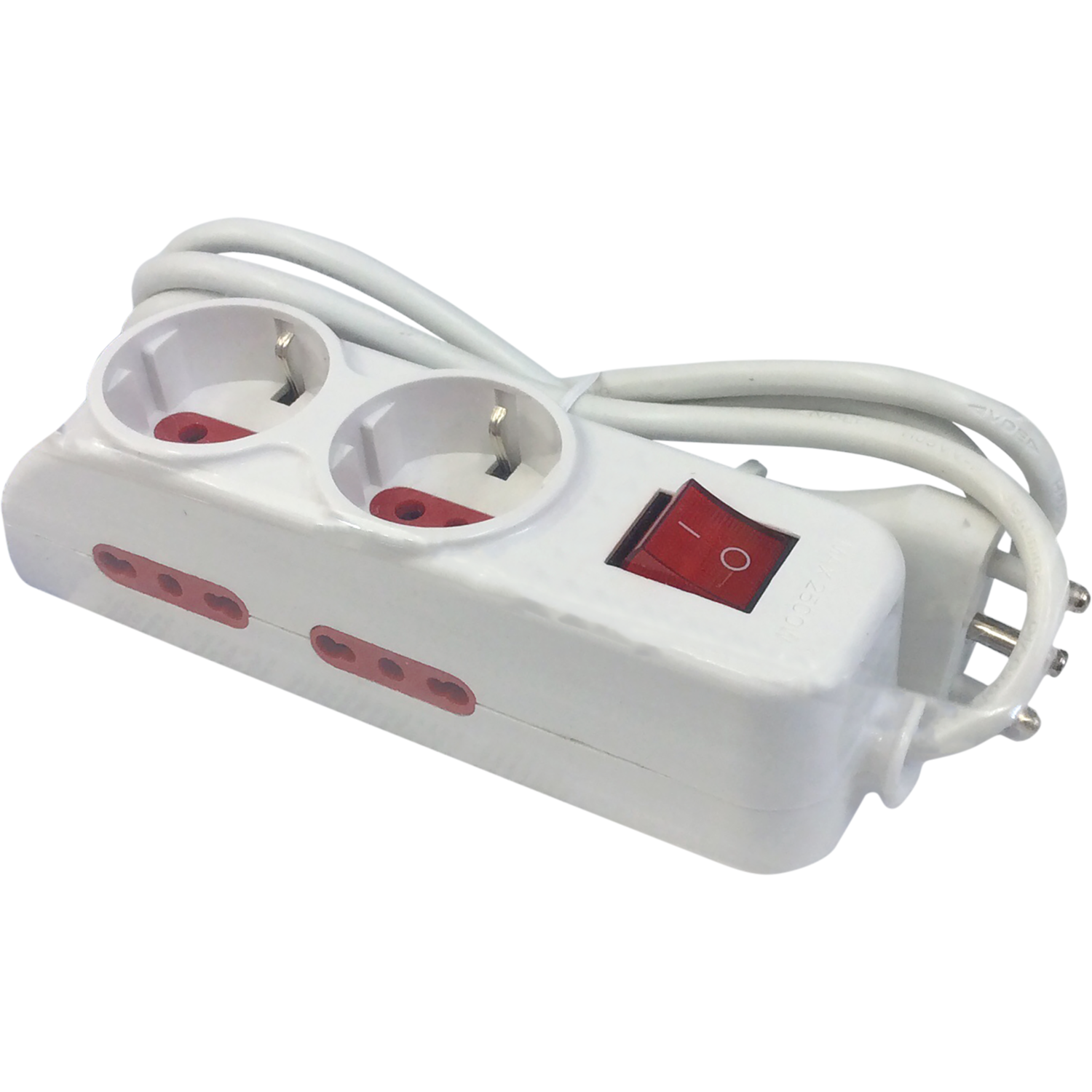 DICTROLUX - Multipresa a 6 posti con interruttore luminoso