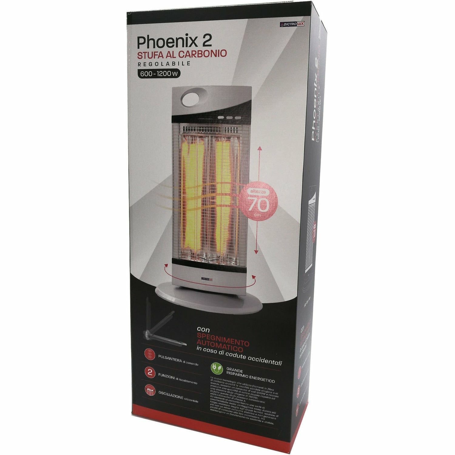 DICTROLUX - Stufa al carbonio 1200W
