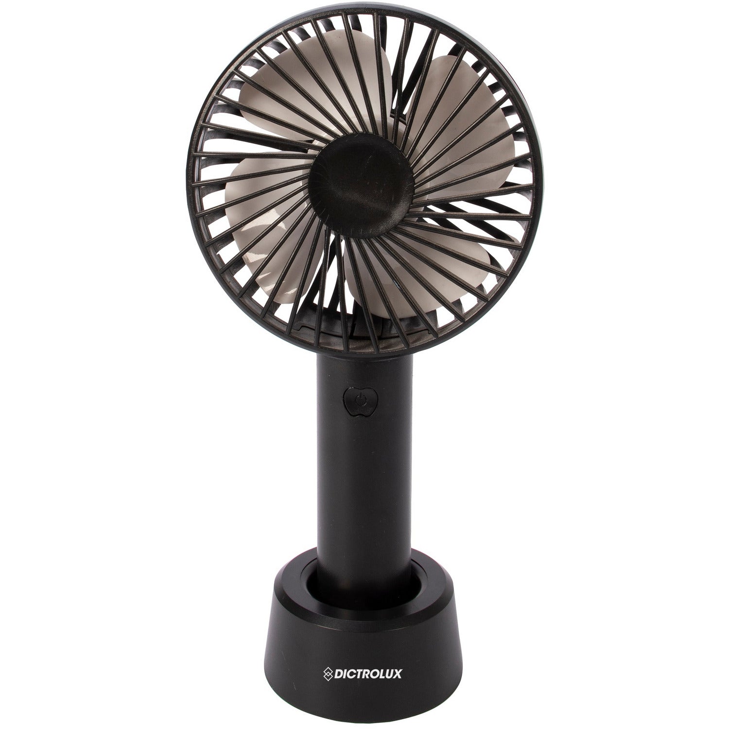 DICTROLUX - Ventilatore da scrivania Portatile e Ricaricabile 5 Watt - h21x10,6x6,5 cm