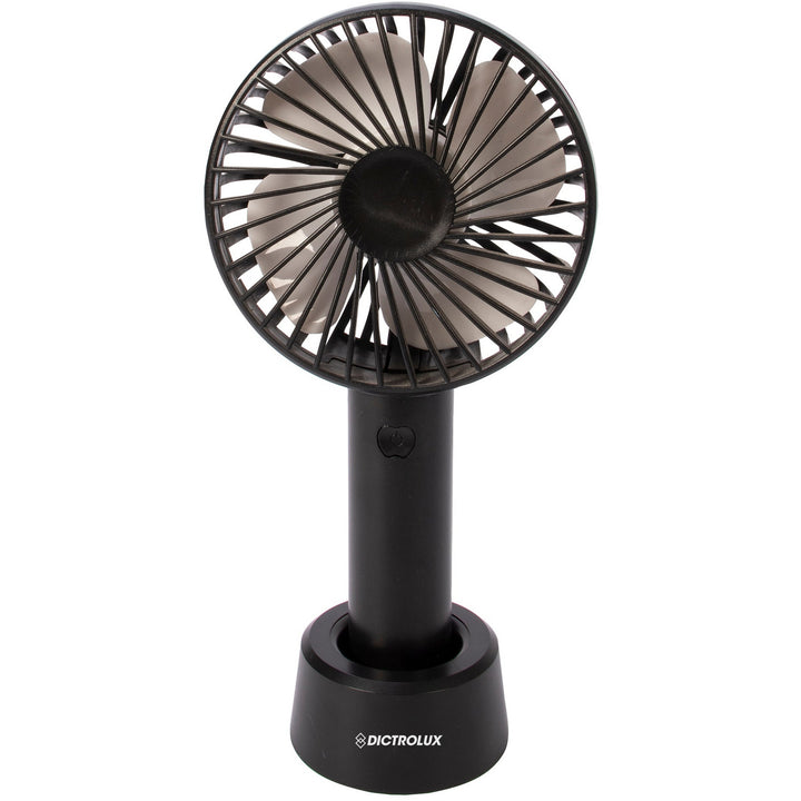 DICTROLUX - Ventilatore da scrivania Portatile e Ricaricabile 5 Watt - h21x10,6x6,5 cm