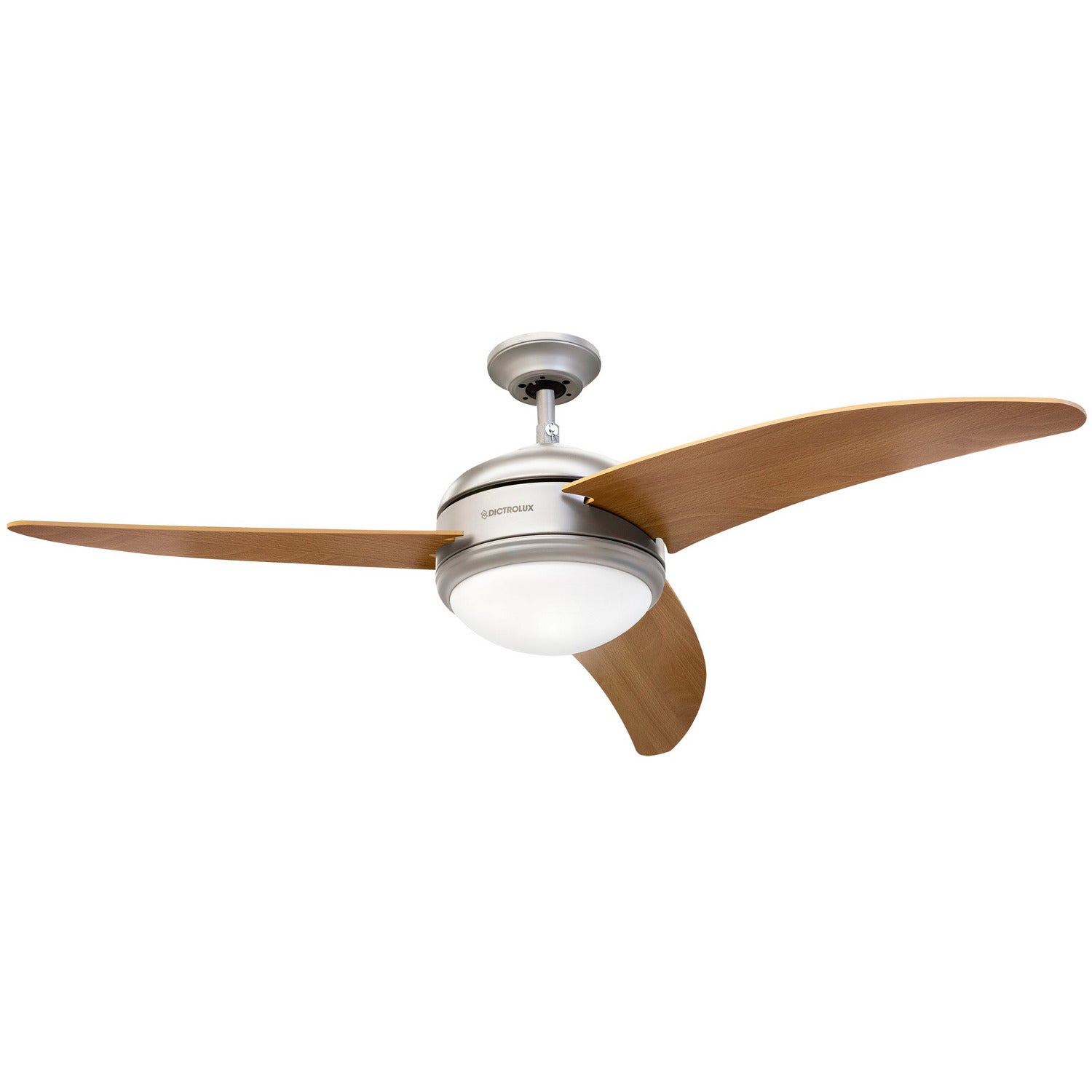 DICTROLUX - Ventilatore da soffitto Reversibile con plafoniera integrata Evolution Fan Wood 70 Watt