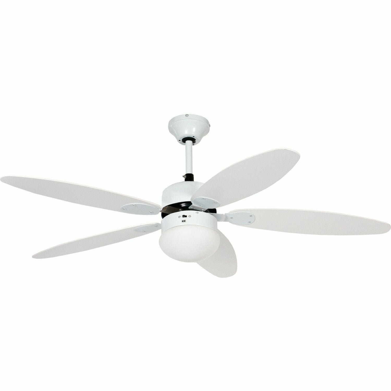 DICTROLUX - Ventilatore da Soffitto Reversibile con Plafoniera integrata Silent White 70 Watt