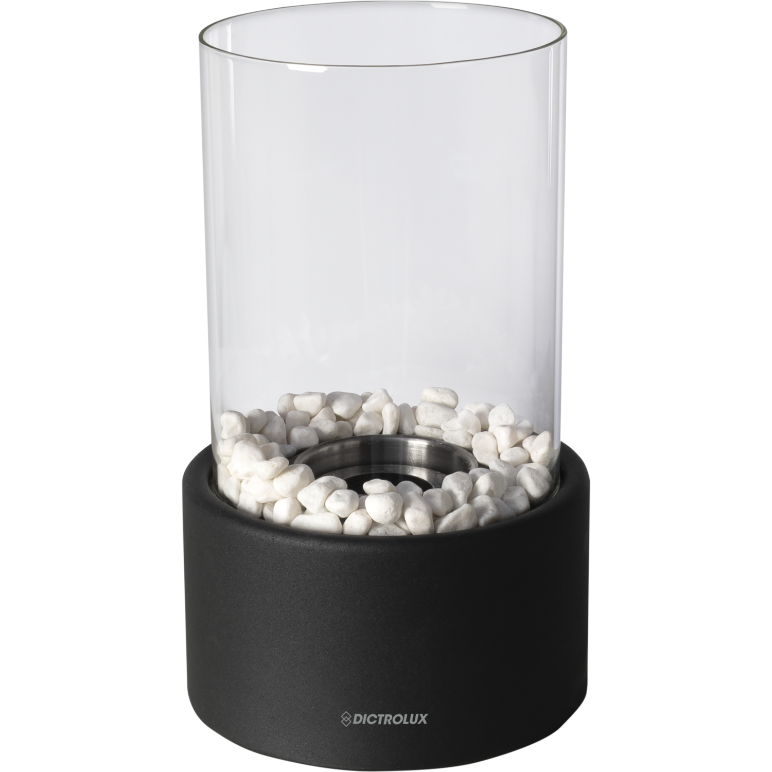 DICTROLUX - Camino a Bioetanolo con pietre Arcadia 360Watt - h27 cm x diametro 16cm