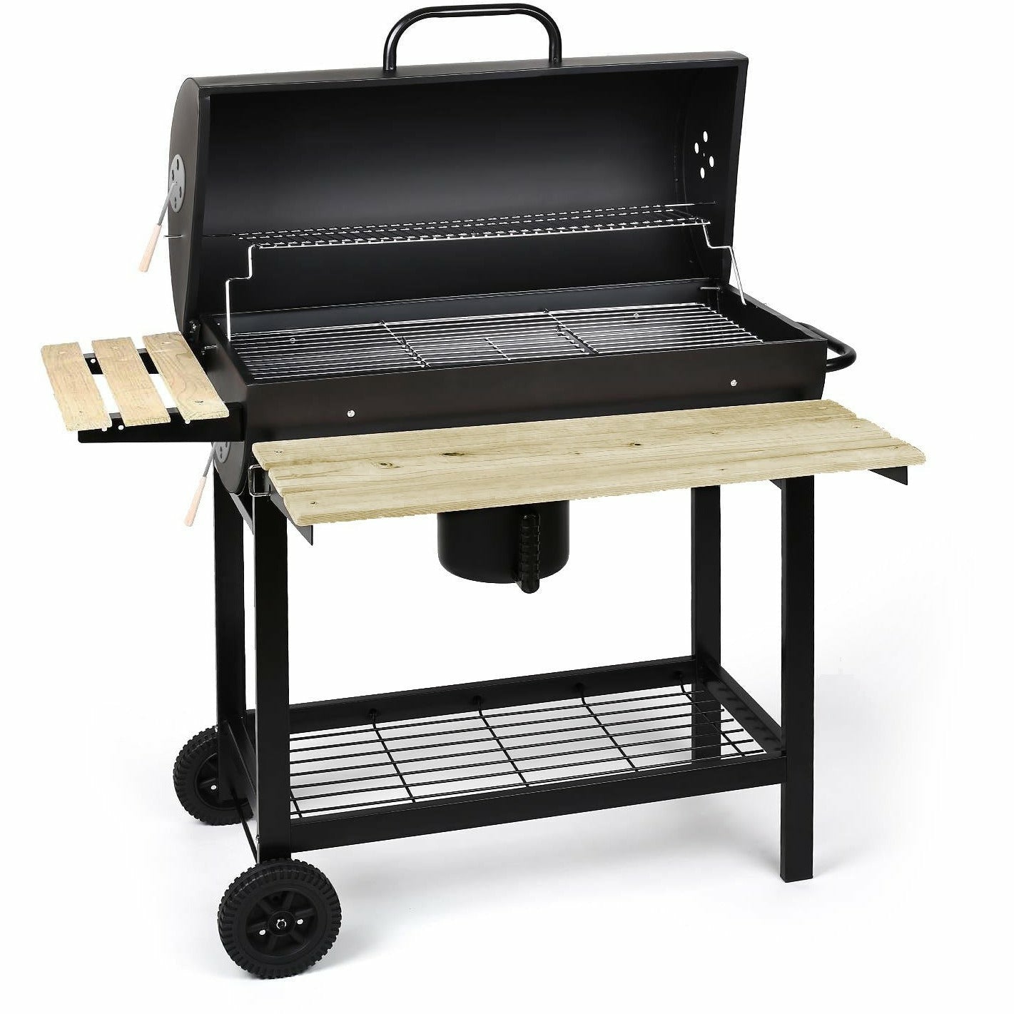 GUSTO CASA - Barbecue con coperchio e ruote h103x108x71cm