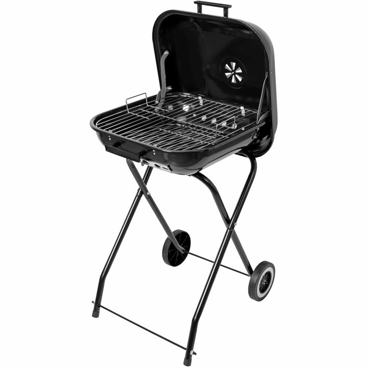 GUSTO CASA - Barbecue quadrato h82x52x47cm con coperchio richiudibile