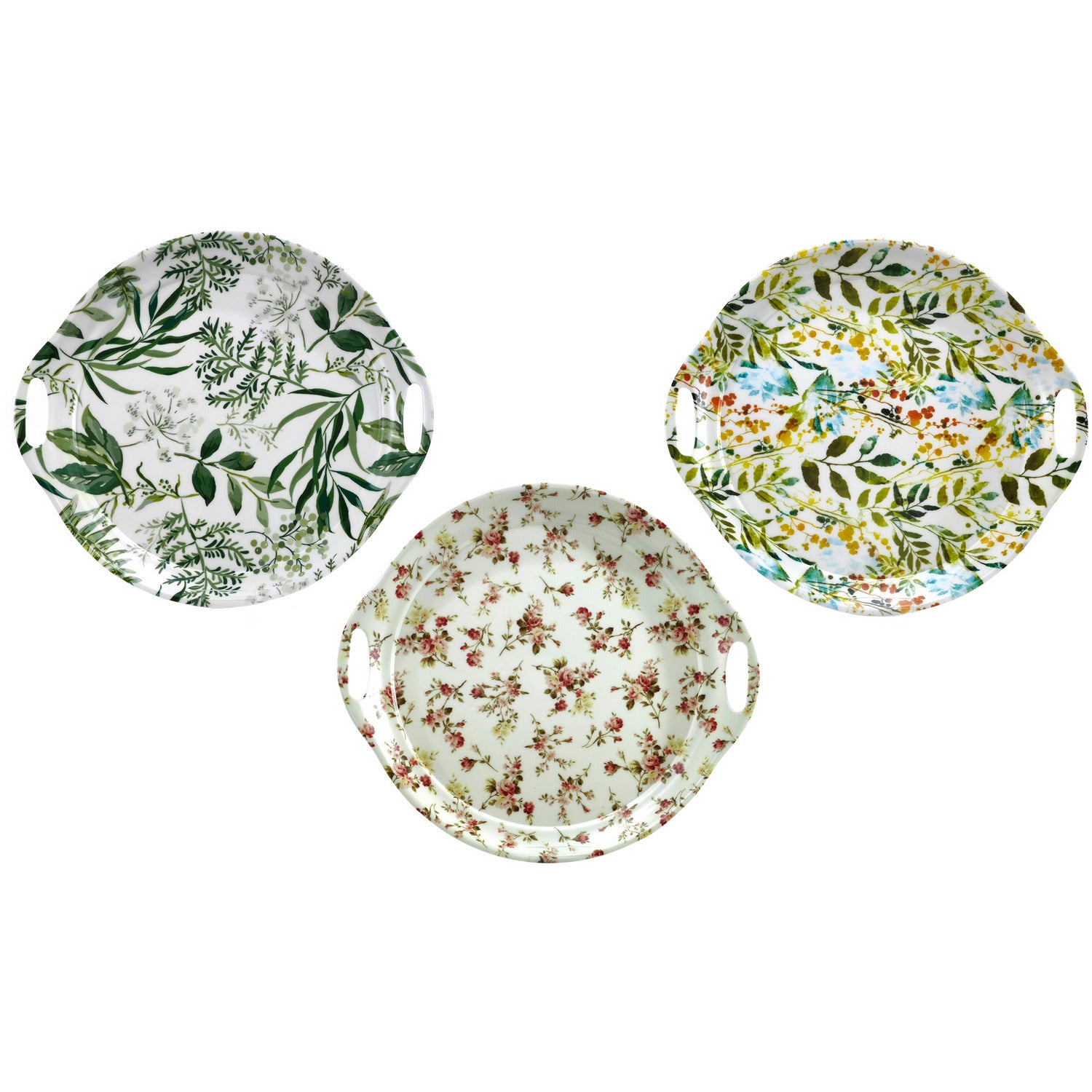 GUSTO CASA - Vassoio tondo con manici - 38x35 cm