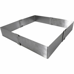 GUSTO CASA - Anello quadrato regolabile in acciaio inox