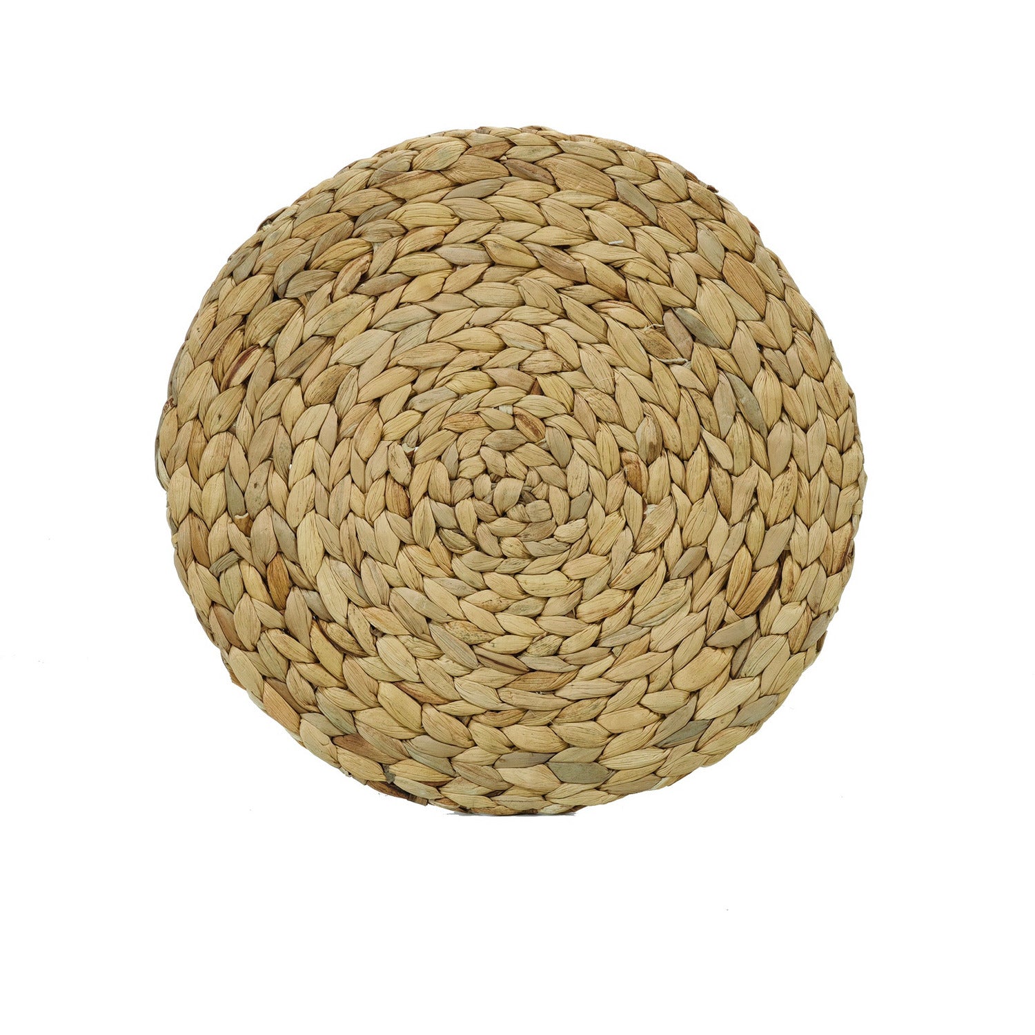 GUSTO CASA - Tovaglietta Tonda Intrecciata in giacinto d'Acqua Naturale diametro 35 cm