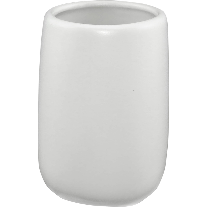 VESTIAMO CASA - Bicchiere porta spazzolini bianco opaco da bagno
