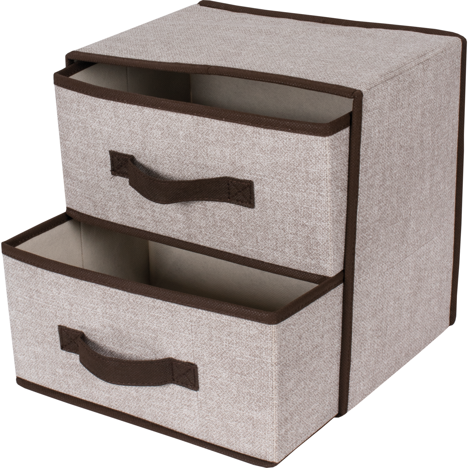 VESTIAMO CASA - Contenitore in Tnt ripiegabile con 2 cassetti - h30x30x22 cm