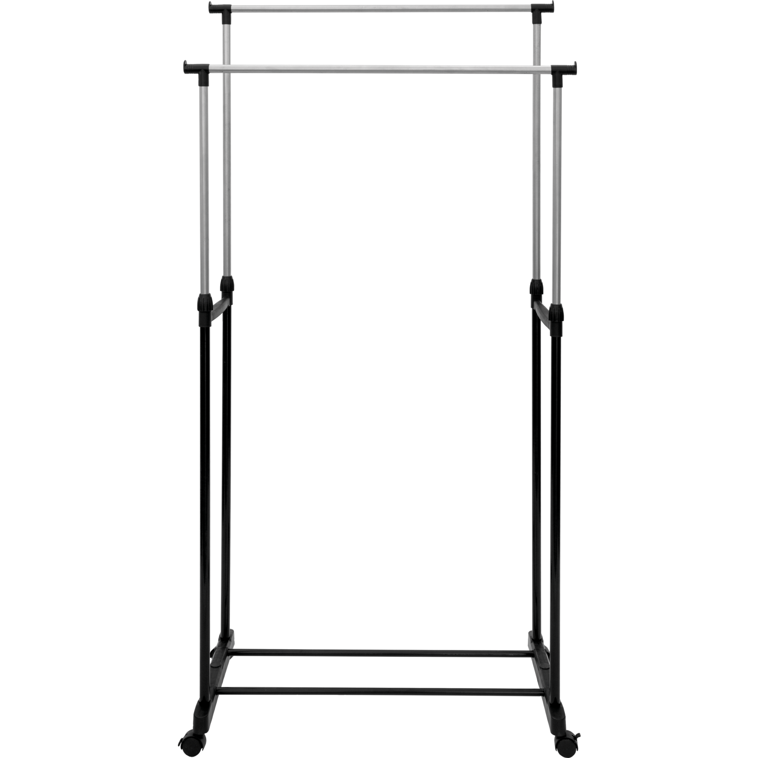 VESTIAMO CASA - Appendiabiti Doppio Estensibile con ruote - Estensibile in altezza da 95 a 170 cm