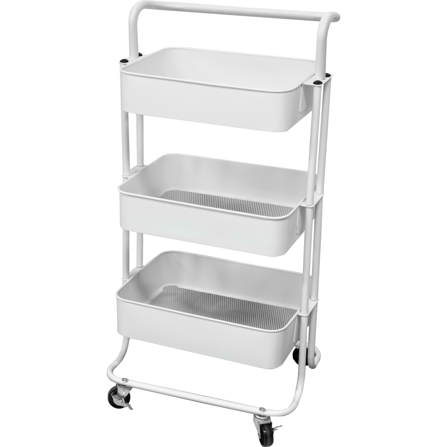 VESTIAMO CASA - Carrello multiuso in metallo Bianco Phaedrus White - h112x44x29 cm