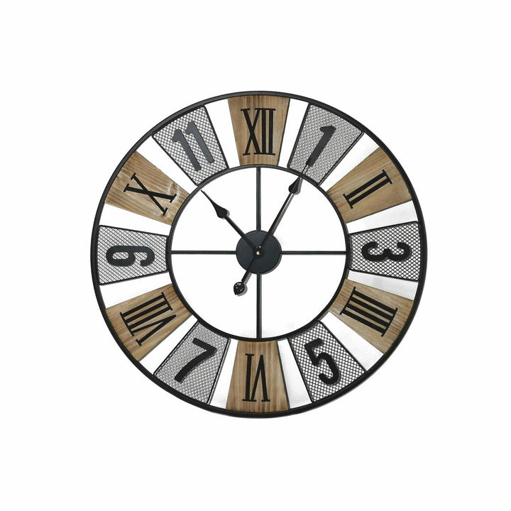 VESTIAMO CASA - Orologio da parete in legno e metallo - diametro 70 cm