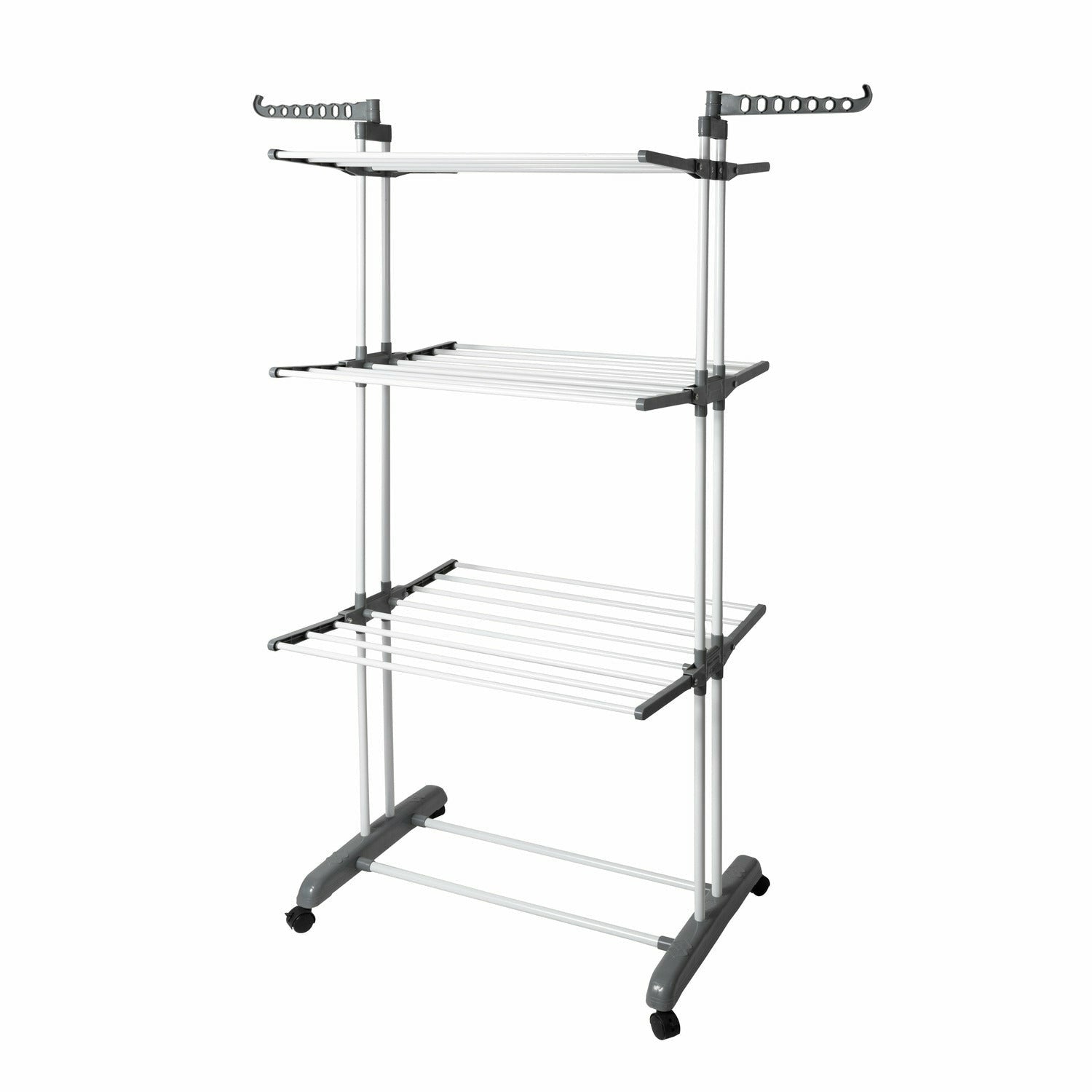 VESTIAMO CASA - Stendibiancheria verticale Talos 3 con 3 ripiani - h170x126x64 cm