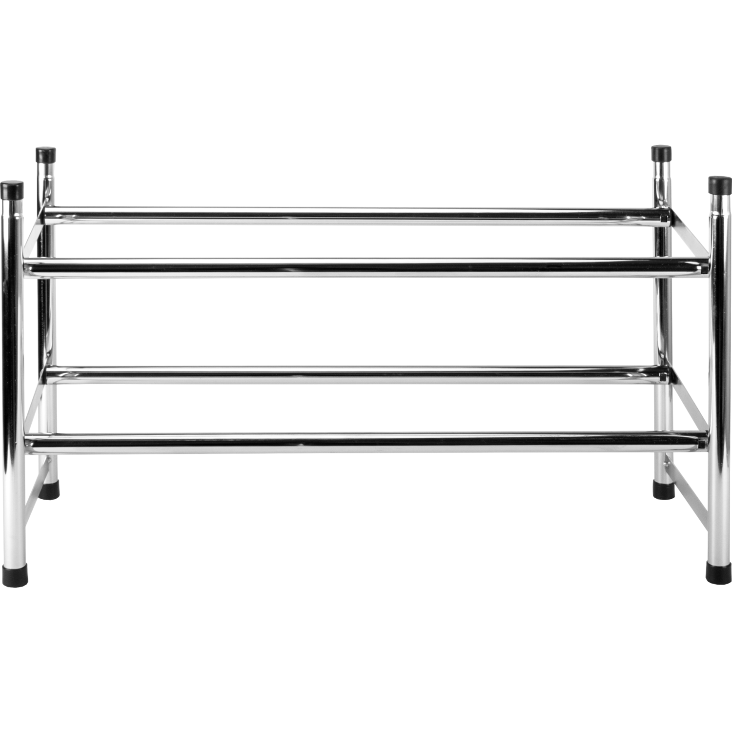 VESTIAMO CASA - Scarpiera Estensibile 2 Ripiani in Metallo 10 posti - h37x61,5/118x23 cm